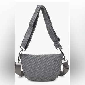 Sol & Selene Gray Woven Crossbody Bag